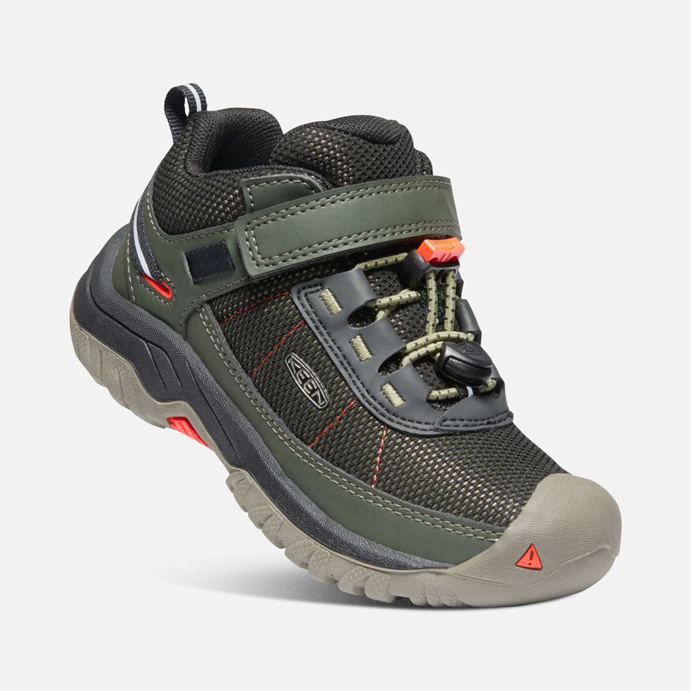 Baskets Keen Enfant Vert Olive/Orange | Targhee Sport Vent Shoes | QATNZ-6948